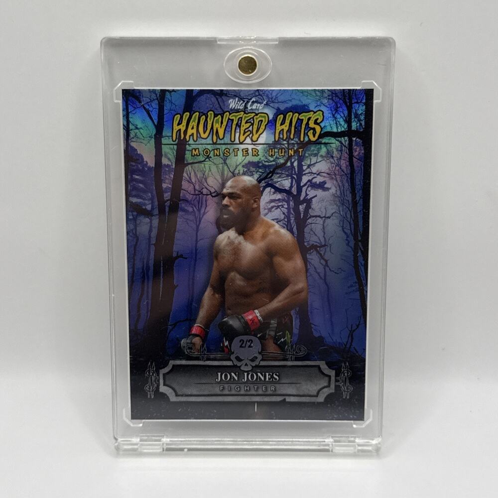 2025 Wild Card Haunted Hits Monster Hunt Jon Jones /2 UFC Short Print Rare Hit